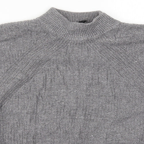 H&M Womens Grey  Knit Pullover Jumper Size M