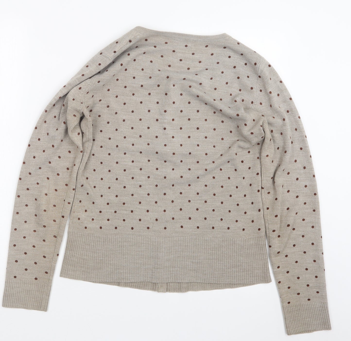 F&F Womens Beige  Knit Cardigan Jumper Size 12