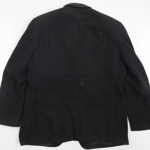 Pinstripe Mens Black   Jacket Suit Jacket Size 42