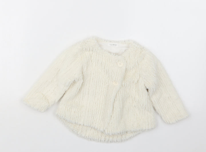 NEXT Girls White Cardigan Jumper Size 6-9 Months