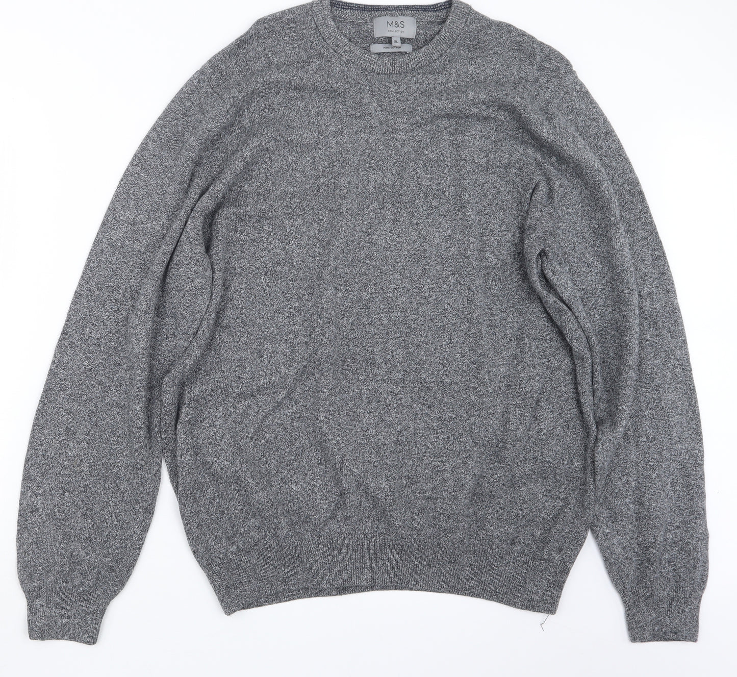 Marks and Spencer Mens Grey  Knit Pullover Jumper Size XL