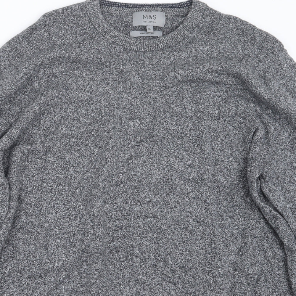 Marks and Spencer Mens Grey  Knit Pullover Jumper Size XL