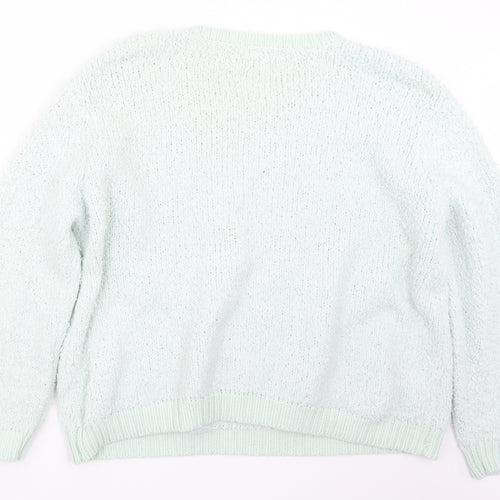 Peacocks Womens Green   Pullover Jumper Size XL