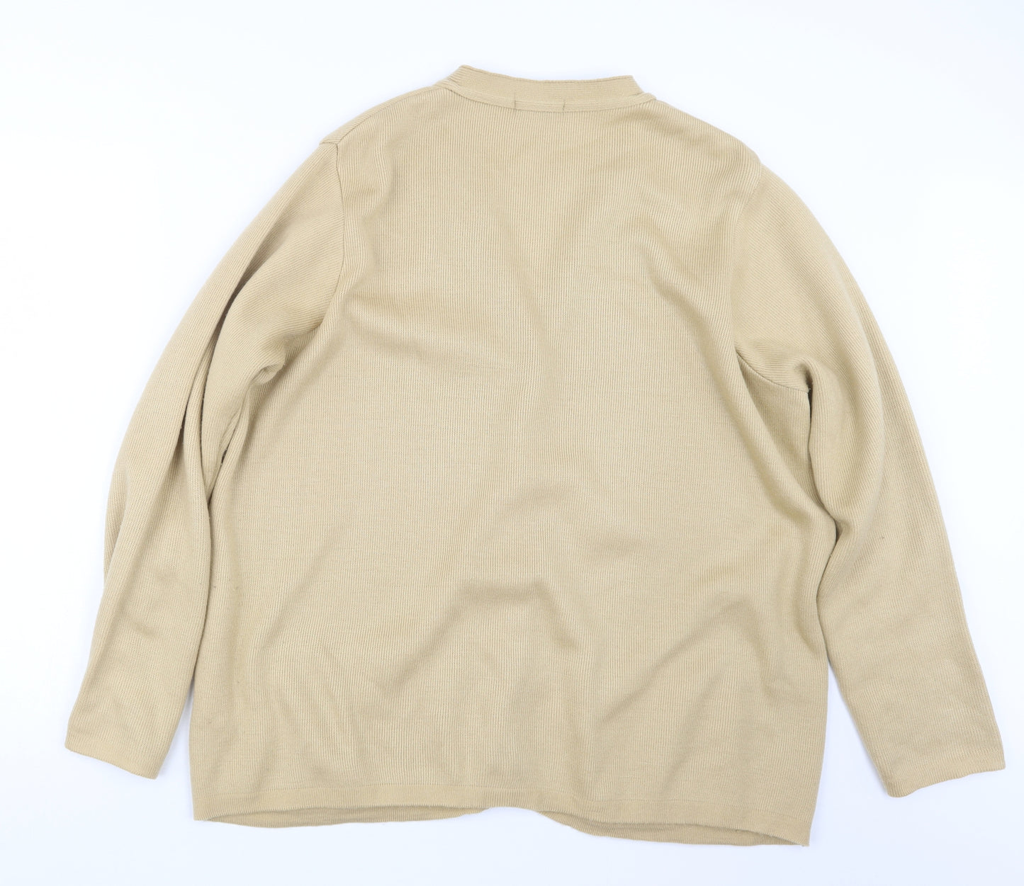 BM Womens Beige  Knit Cardigan Jumper Size L