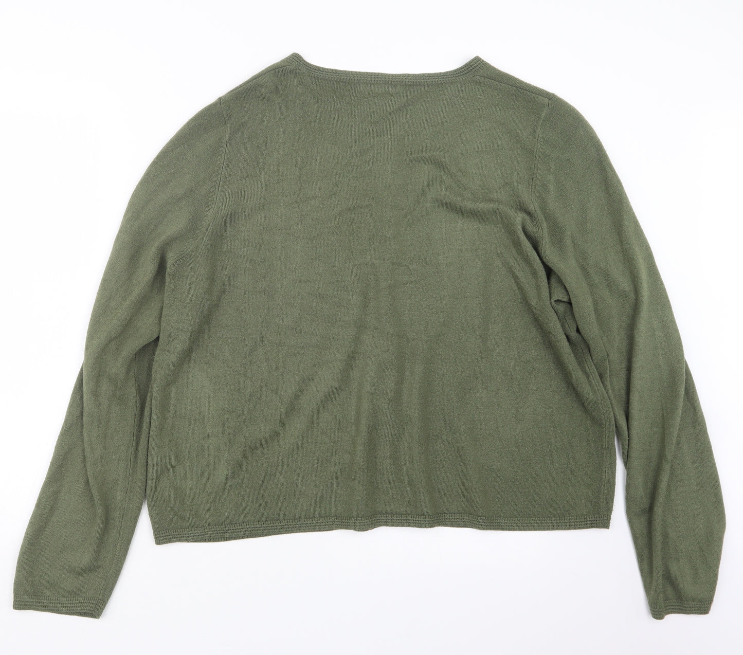 Marks and Spencer Womens Green  Knit Cape Jumper Size 20