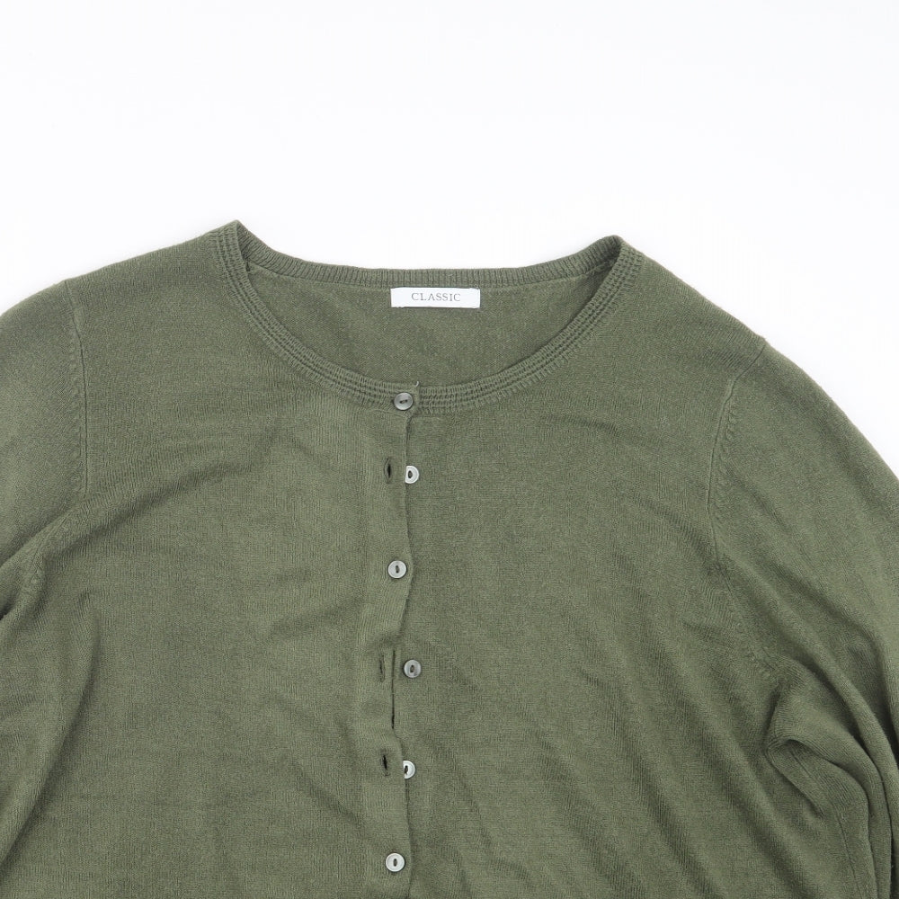 Marks and Spencer Womens Green  Knit Cape Jumper Size 20