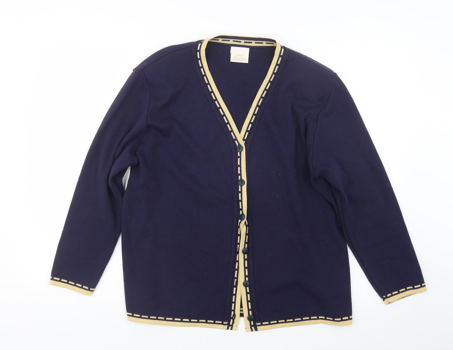 Eastex Womens Blue  Knit Cardigan Jumper Size L