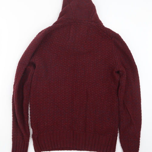 H&M Mens Red  Knit Pullover Sweatshirt Size S