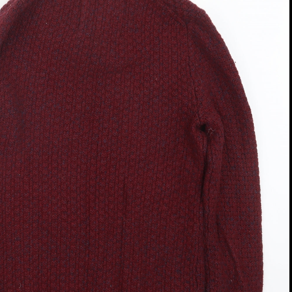 H&M Mens Red  Knit Pullover Sweatshirt Size S