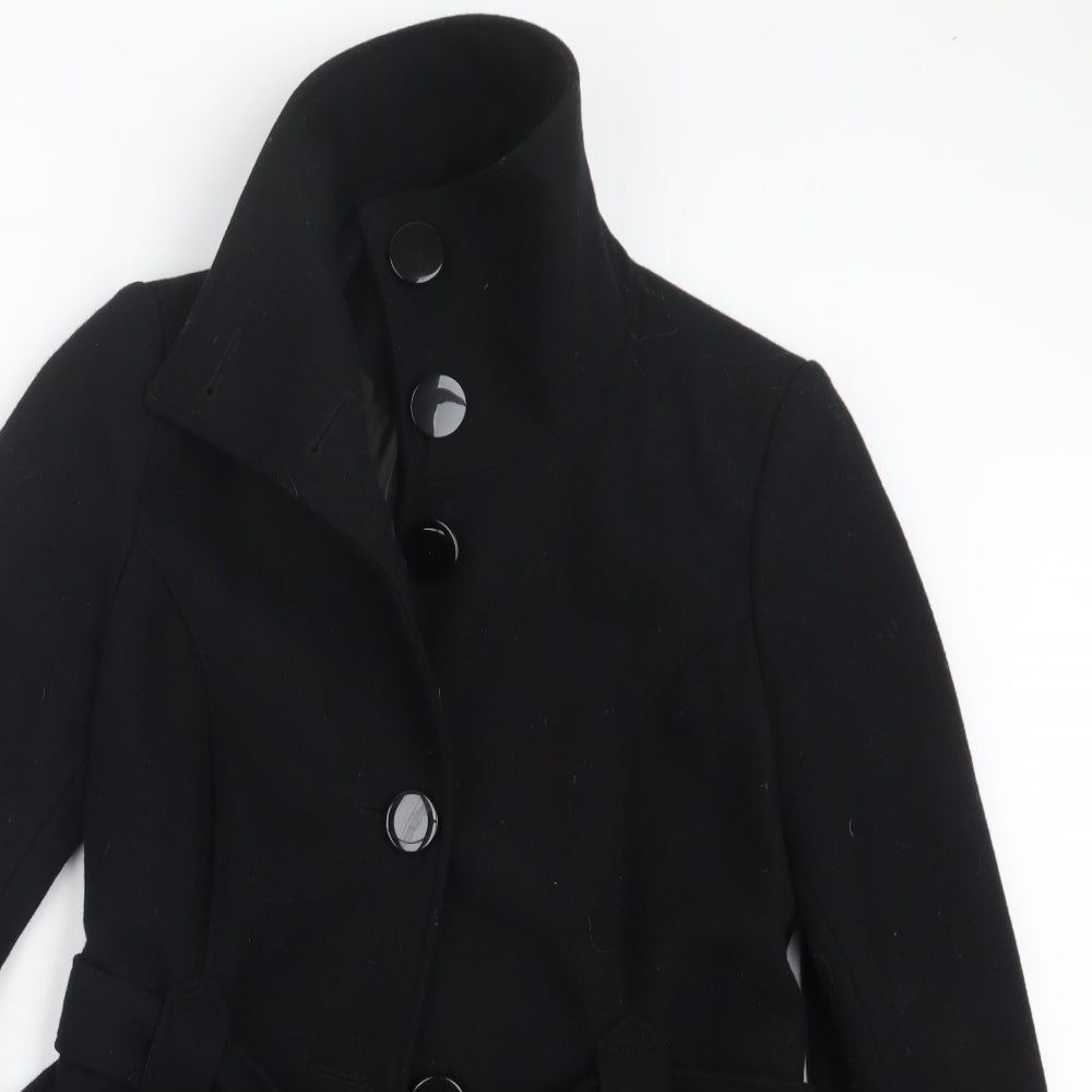 Dorothy Perkins Womens Black   Pea Coat Coat Size 10