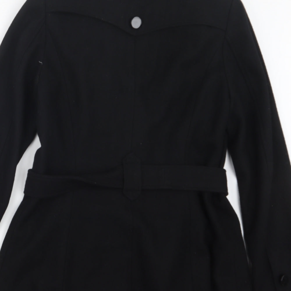 Dorothy Perkins Womens Black   Pea Coat Coat Size 10