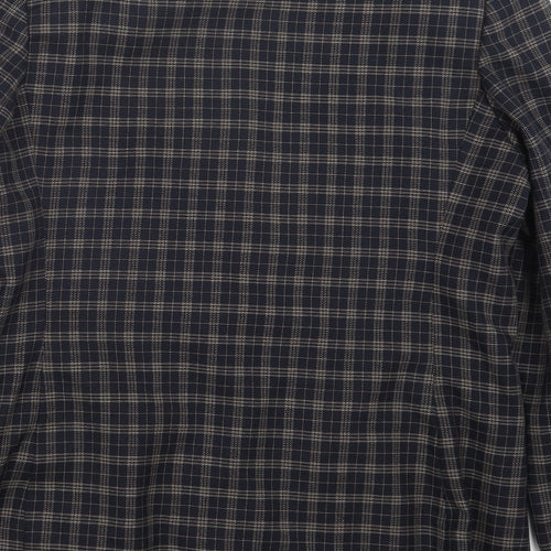 Compliments Womens Blue Check  Jacket  Size 16