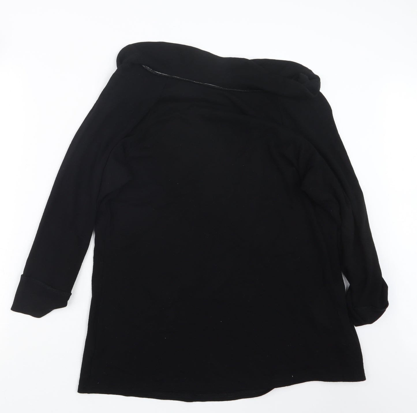 Evans Womens Black   Basic T-Shirt Size 22