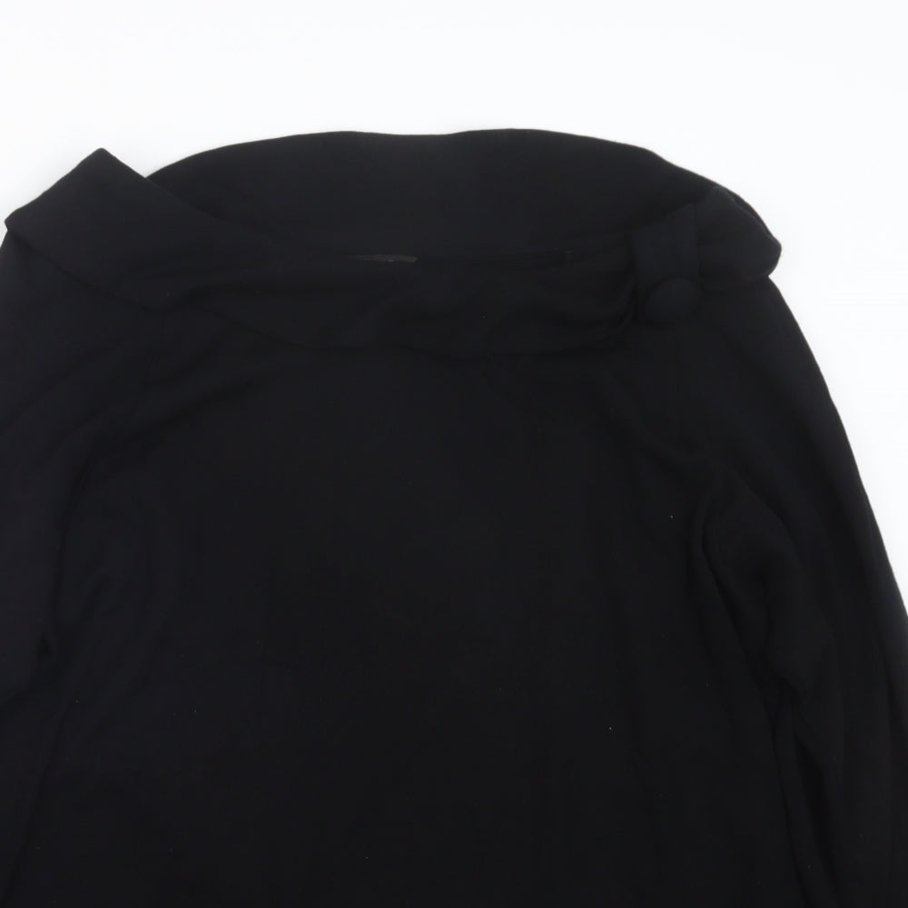 Evans Womens Black   Basic T-Shirt Size 22