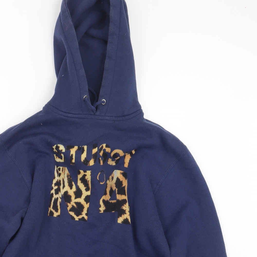 Stussy Womens Blue   Pullover Hoodie Size M