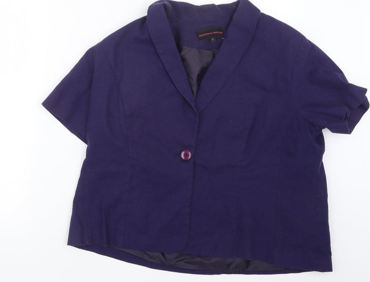 Hudson & Onslow Womens Blue Jacket Size 18