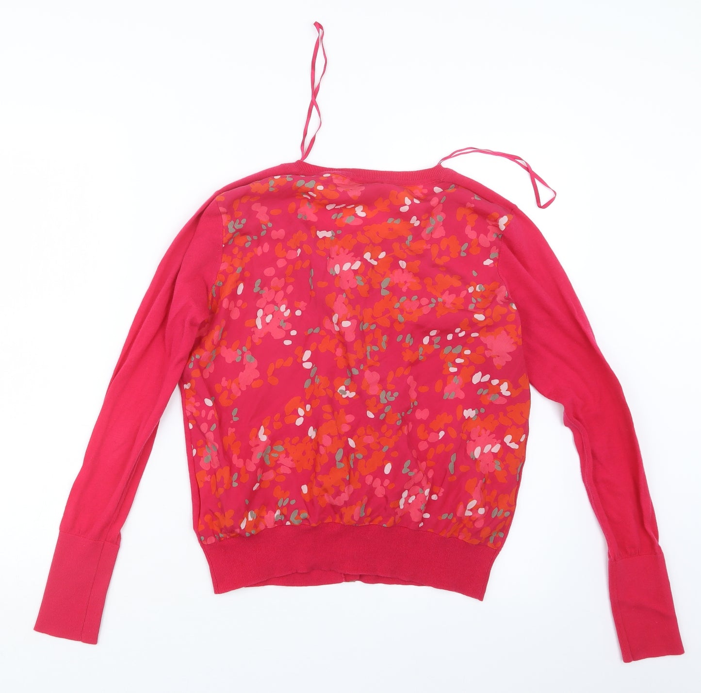DKNY Womens Pink  Knit Cardigan Jumper Size L