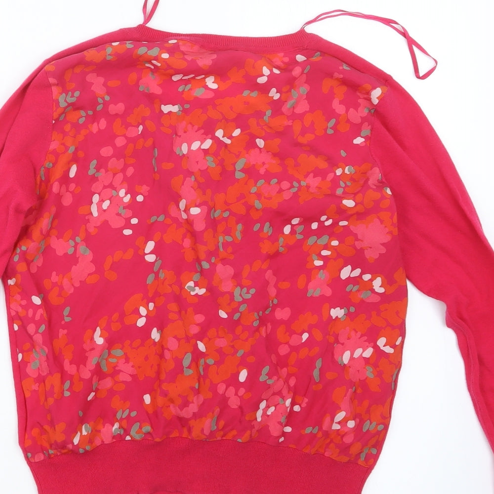 DKNY Womens Pink  Knit Cardigan Jumper Size L
