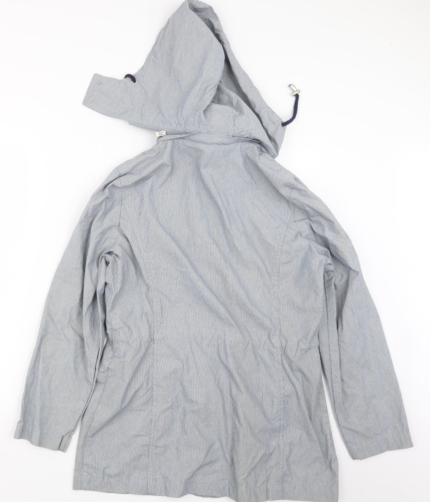 Bonmarché Womens Blue Striped  Jacket Coat Size 12
