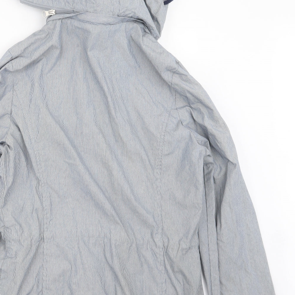 Bonmarché Womens Blue Striped  Jacket Coat Size 12