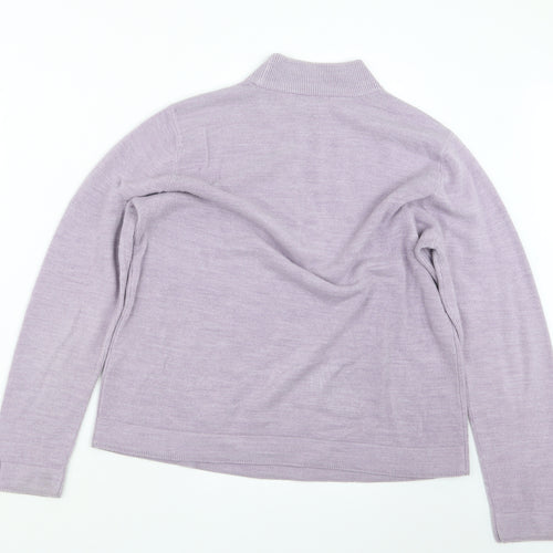 BM Womens Purple  Knit Pullover Jumper Size M