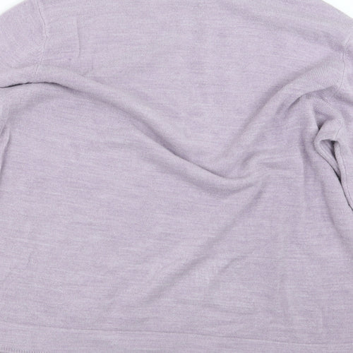 BM Womens Purple  Knit Pullover Jumper Size M