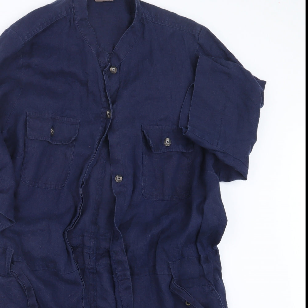 Marks and Spencer Womens Blue   Basic Button-Up Size 20