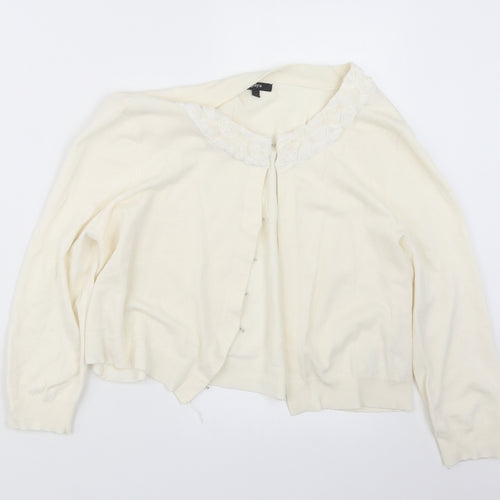 Papaya Womens Ivory   Cardigan Jumper Size 18