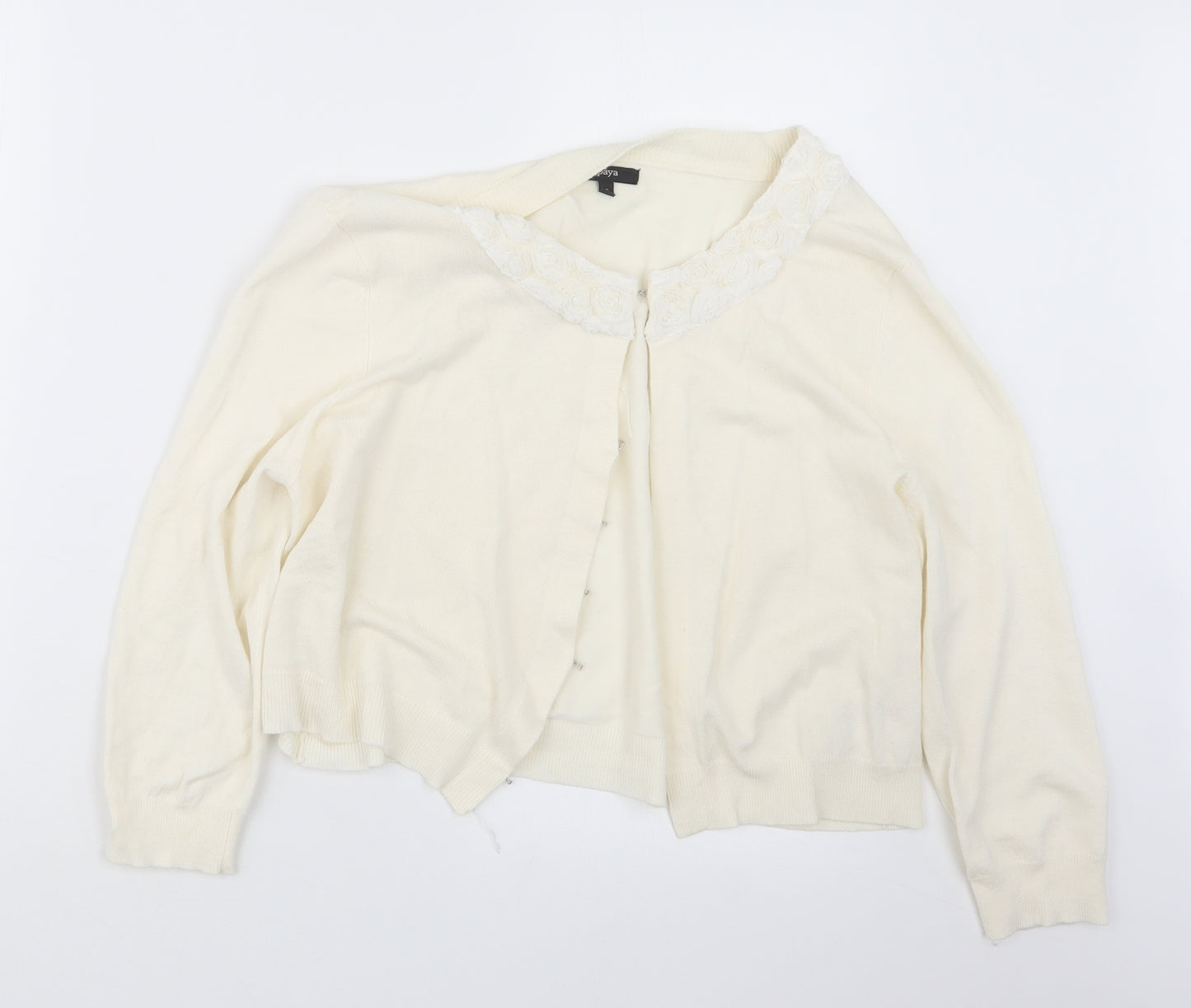 Papaya Womens Ivory   Cardigan Jumper Size 18