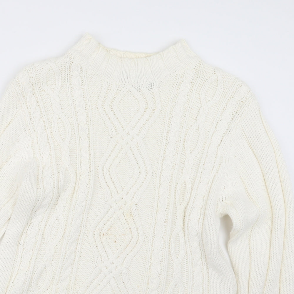 Debenhams Womens White  Knit Pullover Jumper Size 16