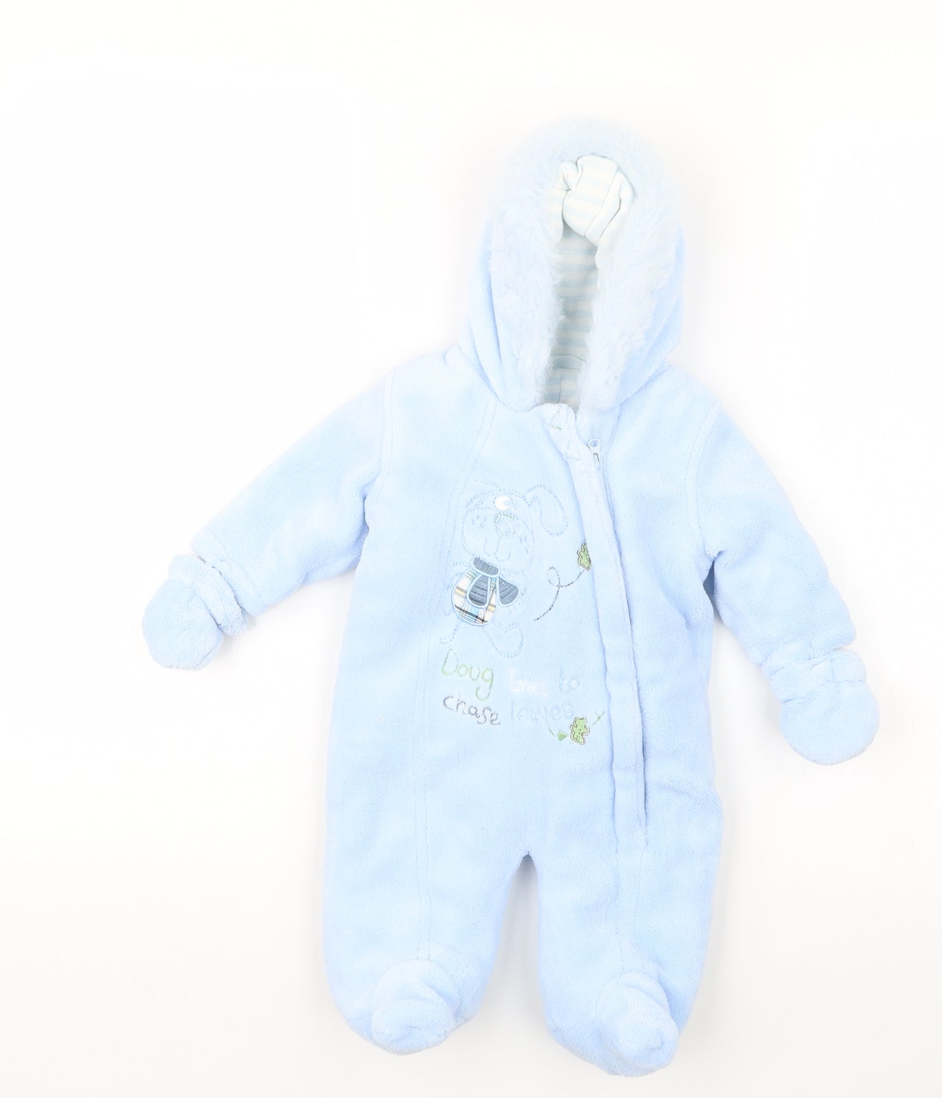 Baby Boys Blue   Coverall Outfit/Set Size 0-3 Months