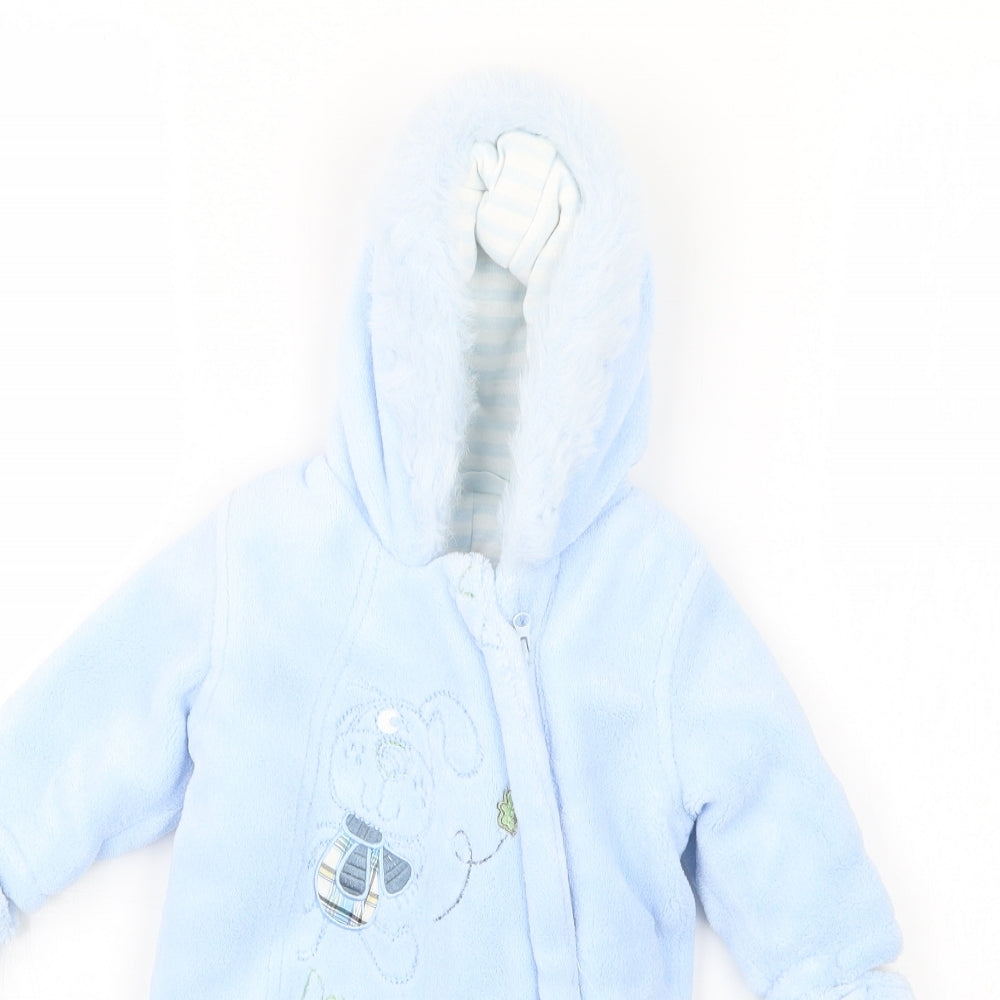 Baby Boys Blue   Coverall Outfit/Set Size 0-3 Months