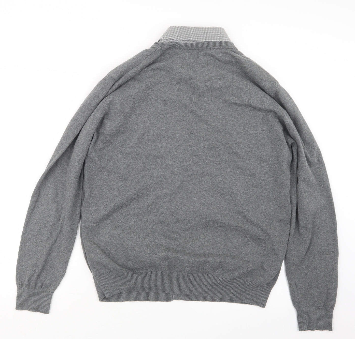 Debenhams Mens Grey  Knit Pullover Jumper Size L