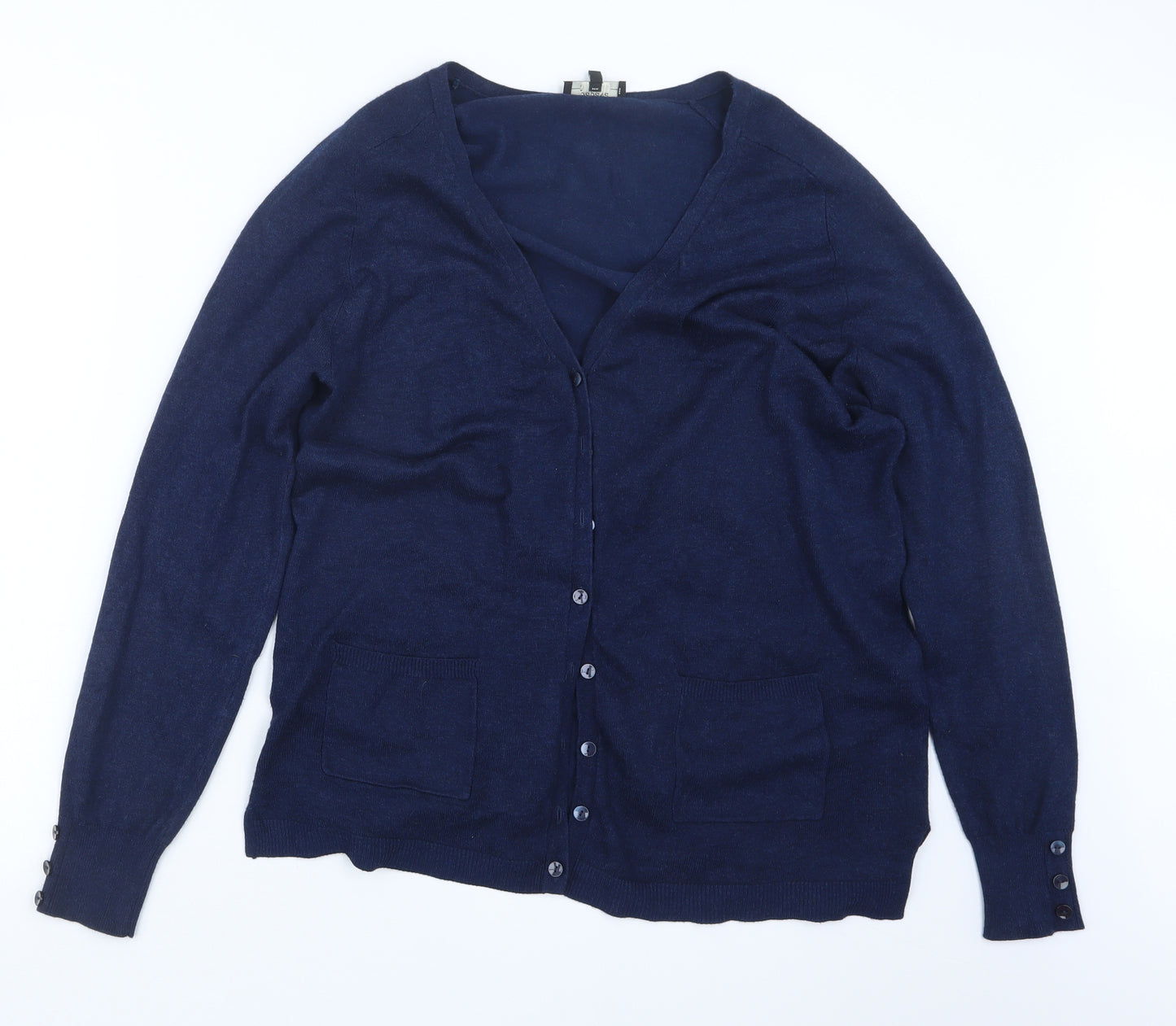 Papaya Womens Blue   Cardigan Jumper Size 14