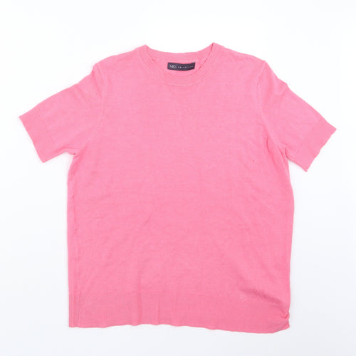 Marks and Spencer Womens Pink  Knit Pullover Jumper Size 12