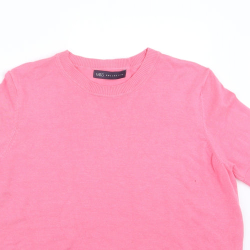 Marks and Spencer Womens Pink  Knit Pullover Jumper Size 12