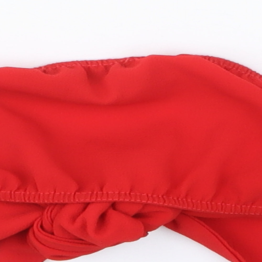 PRETTYLITTLETHING Womens Red   Cropped T-Shirt Size 8