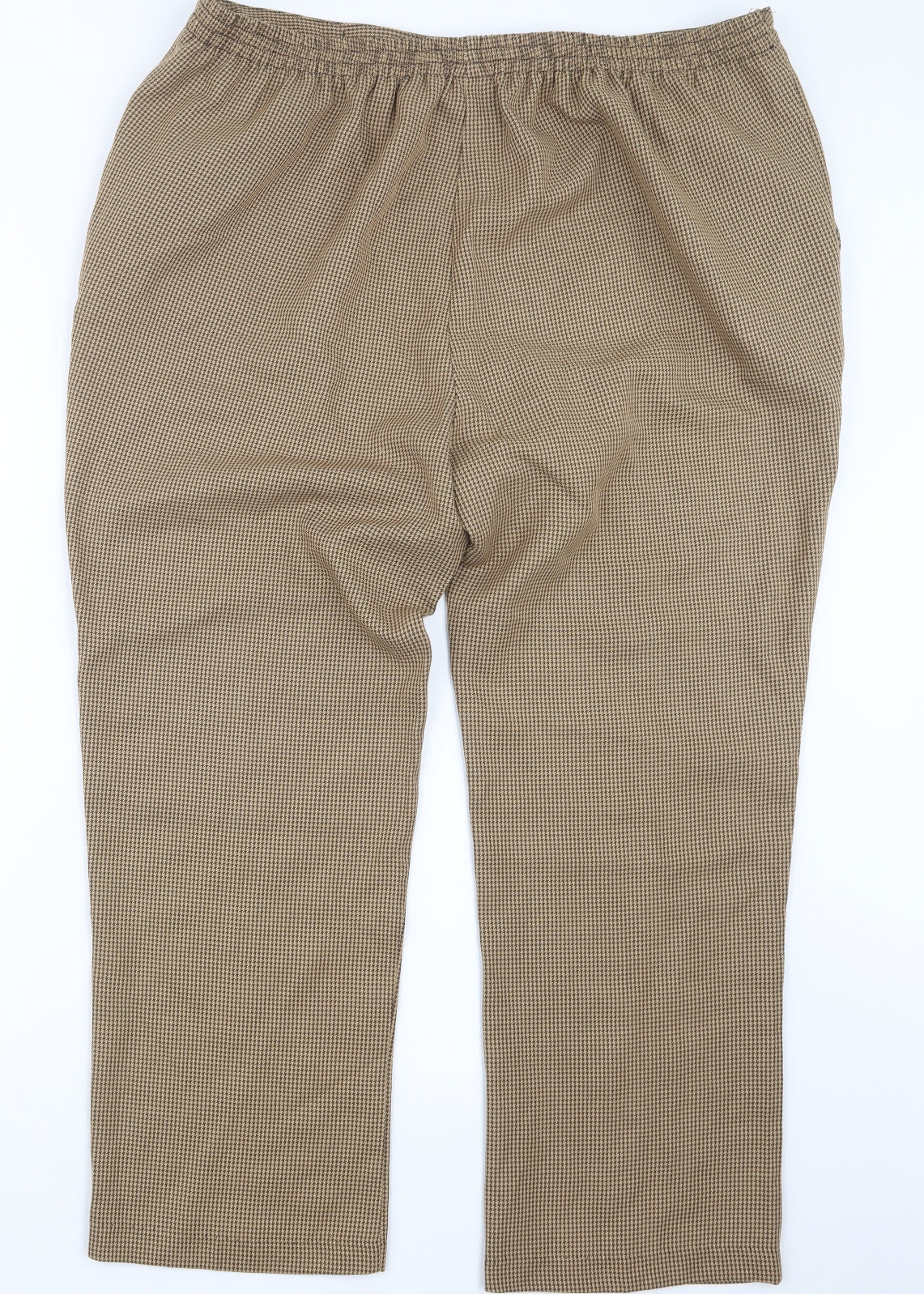 Damart Womens Beige Houndstooth  Trousers  Size 22 L26 in