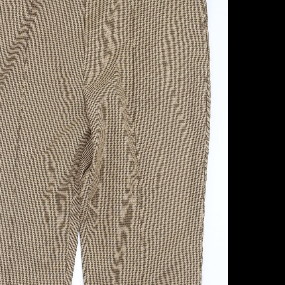 Damart Womens Beige Houndstooth  Trousers  Size 22 L26 in