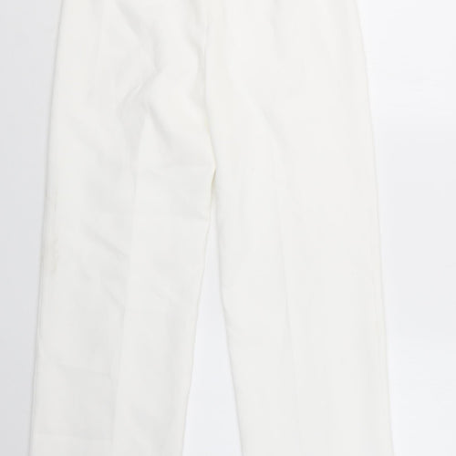 Zara Womens White   Trousers  Size S L31.5 in