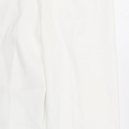 Zara Womens White   Trousers  Size S L31.5 in