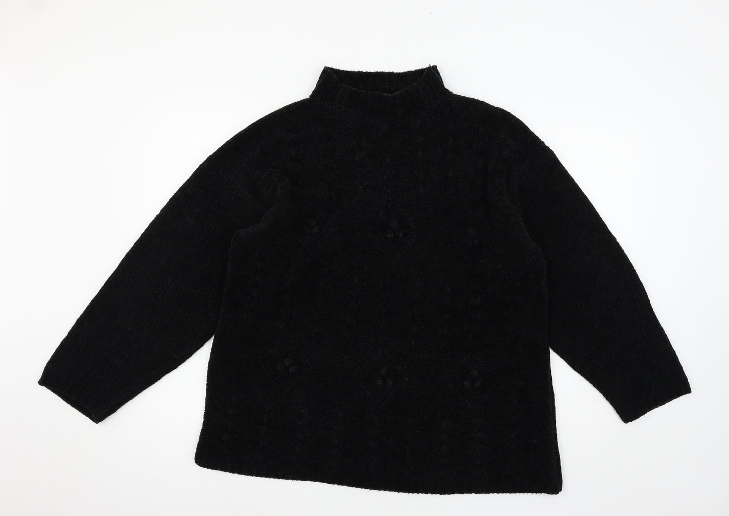 Nutshell Womens Black  Knit Pullover Jumper Size S