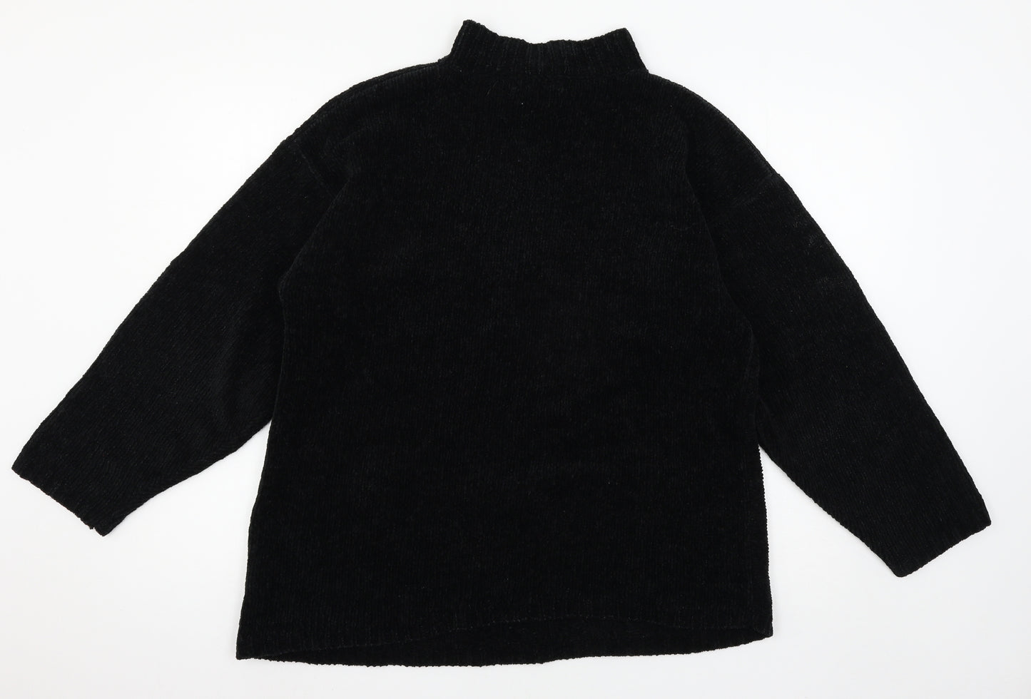 Nutshell Womens Black  Knit Pullover Jumper Size S