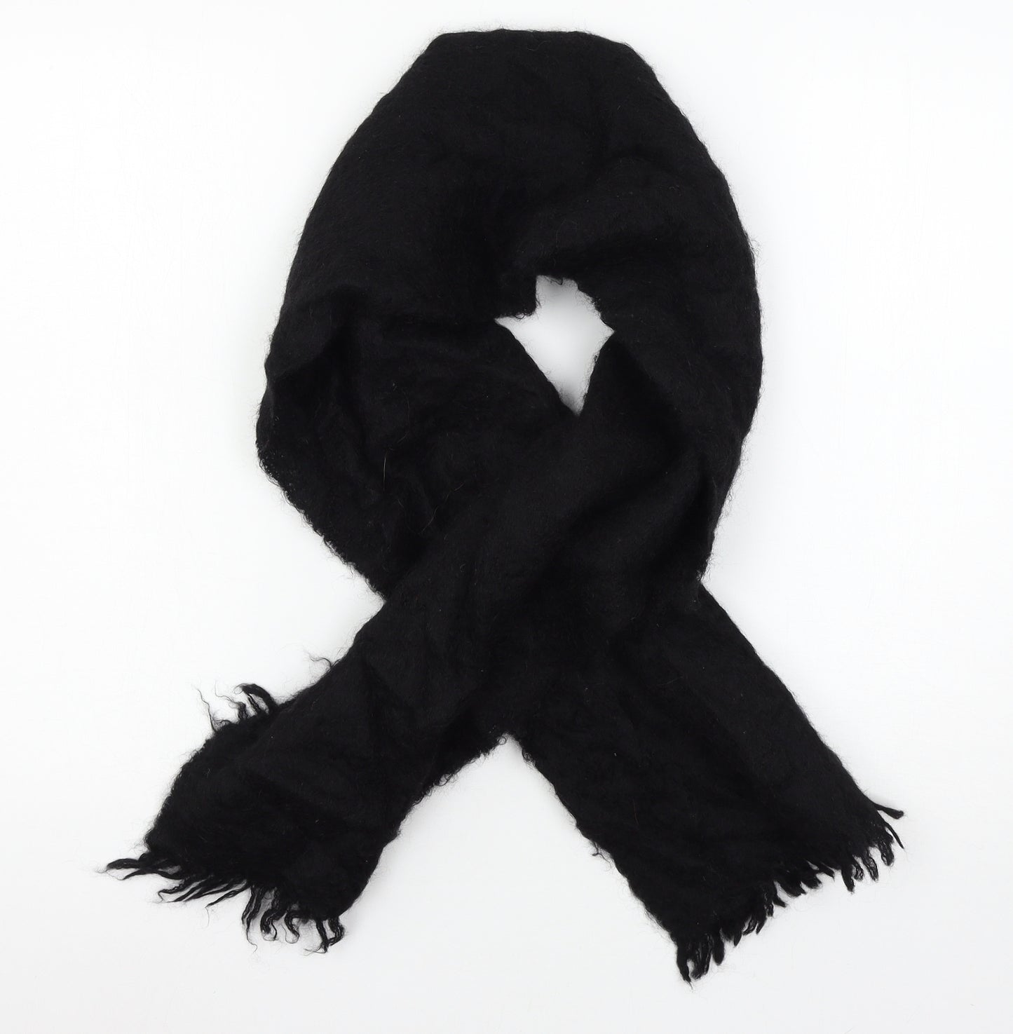 Preworn Womens Black  Knit  Scarf