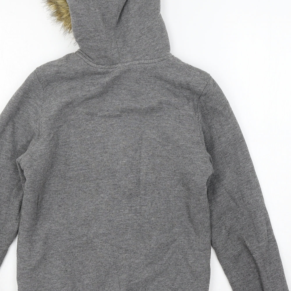 Divided by H&M Womens Grey  Jersey Full Zip Hoodie Size 8
