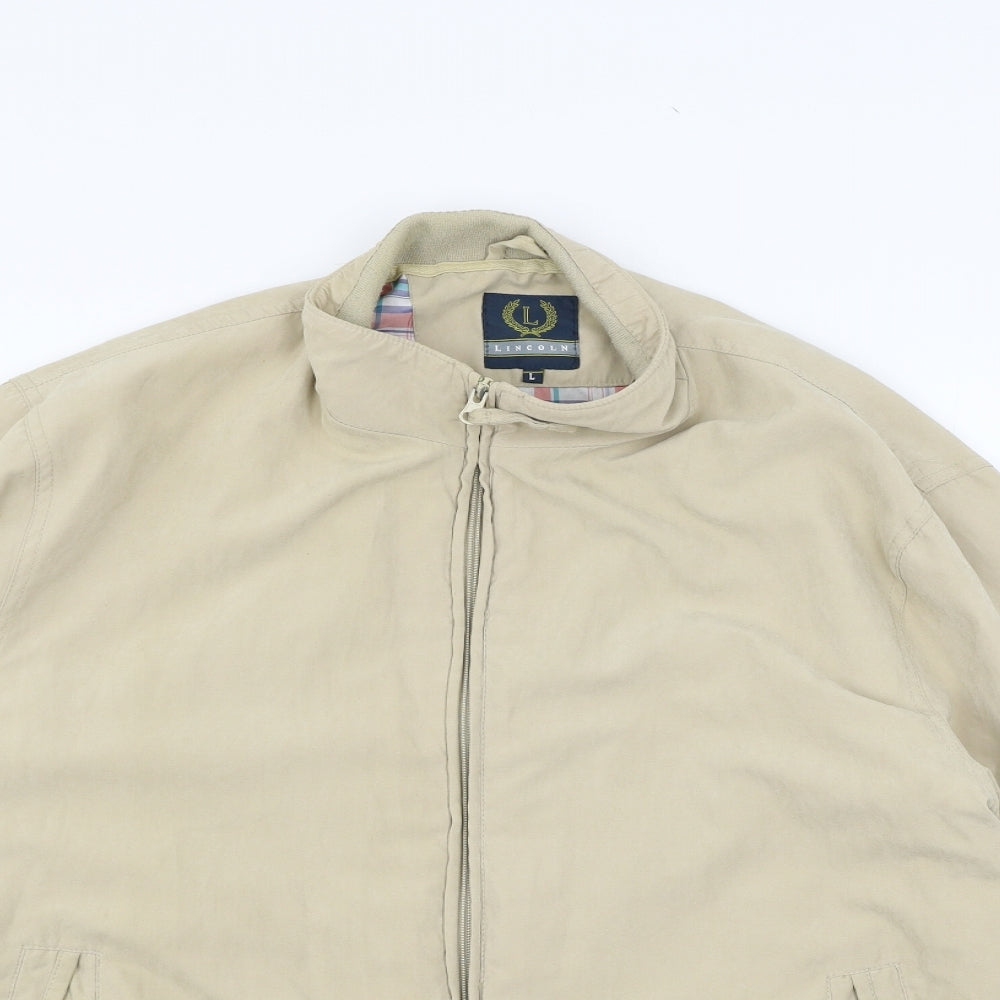 Lincoln Mens Beige   Jacket  Size L