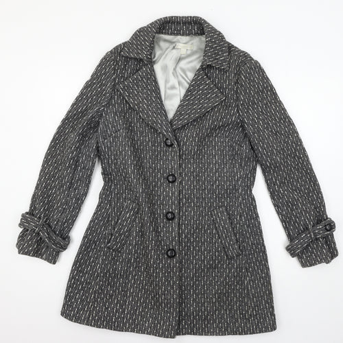 Tina Taylor Womens Grey   Overcoat Coat Size 10