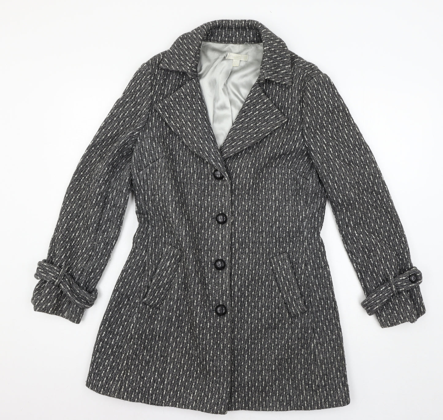 Tina Taylor Womens Grey   Overcoat Coat Size 10