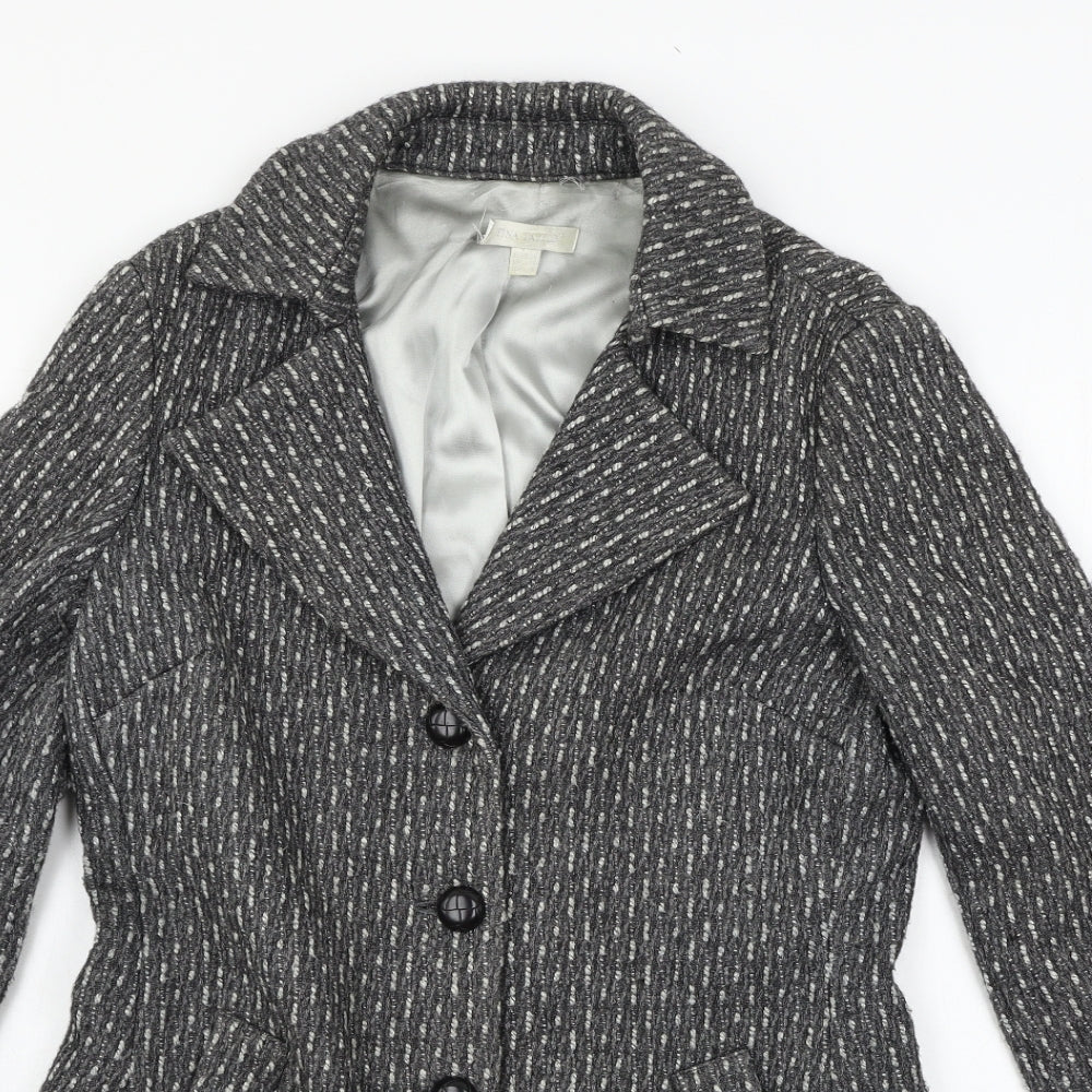 Tina Taylor Womens Grey   Overcoat Coat Size 10