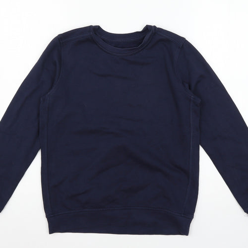 Marks and Spencer Boys Blue  Jersey Pullover Sweatshirt Size 11-12 Years